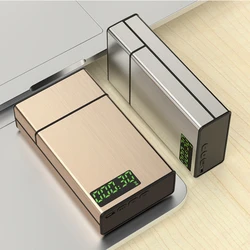 Intelligent Opening Cigarette Box 20 Pack Aluminum Thick Cigarettes Case Timing Lock Box Portable For Smoking Cessation Control