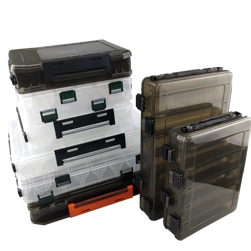 

Fishing Box for Baits Double Sided Plastic Lure Boxes Fly Fishing Tackle Storage Box Supplies Accessories High Strength B367