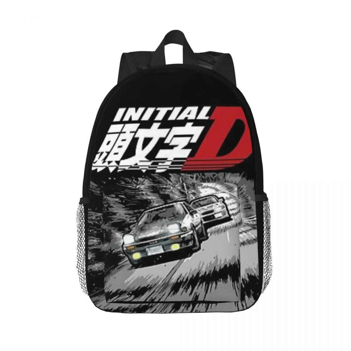 

New Fashion Initial D - Mountain Drift Racing Tandem AE86 Vs EVO 5 Waterproof Backpack Trendy Girls Boys Laptop School Book Bag