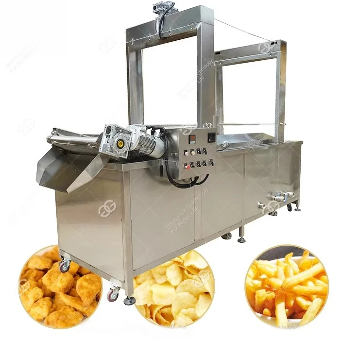 المهنية الصناعية التلقائي آلة المقلاة المكسرات السمبوسة الفول السوداني البطاطس المقلية بلانتين رقائق البطاطس آلة القلي