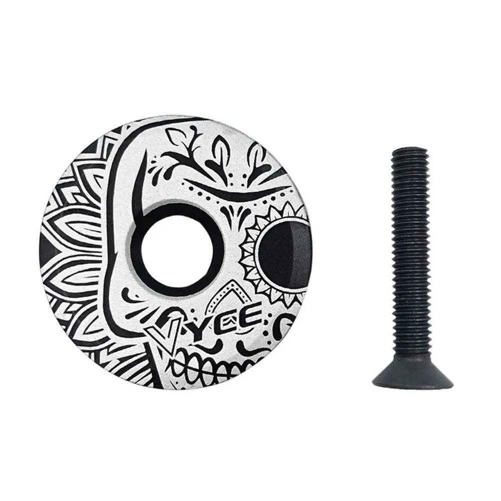 MTB Bicycle Headset Top Cap Road Mountain Bike Aluminum Alloy Stem Bowl Cover For 28.6mm Fork Tube Cycling Accessories Parts