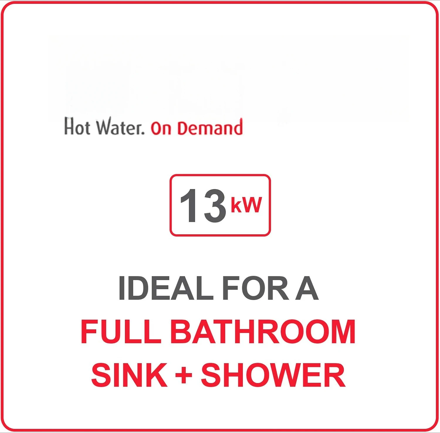 Il scaldabagno elettrico senza serbatoio da 13000 Watt/240 V include dispositivo limitatore di pressione, ideale per un bagno completo