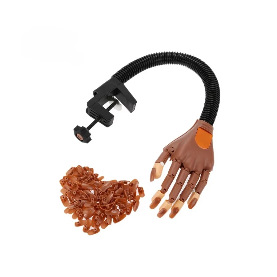 Movable Practice Hand for Acrylic Nails Training Nails Kits Tool Hand Practice for Fake Nails