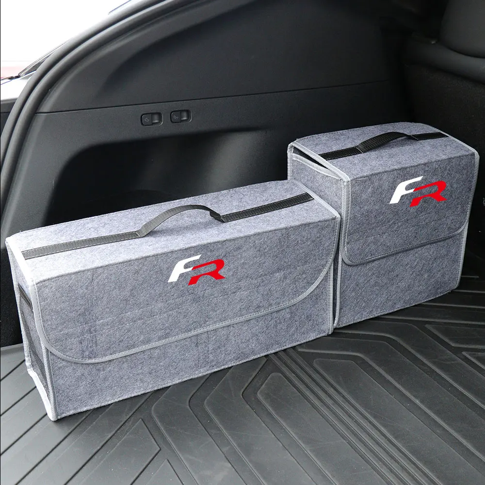 Car Portable Trunk Stowing Tidying Large Capacity Storage Box Organizer Bag For SEAT FR Cupra Leon Mk2 Mk3 5f Ibiza 6l 6j Arona