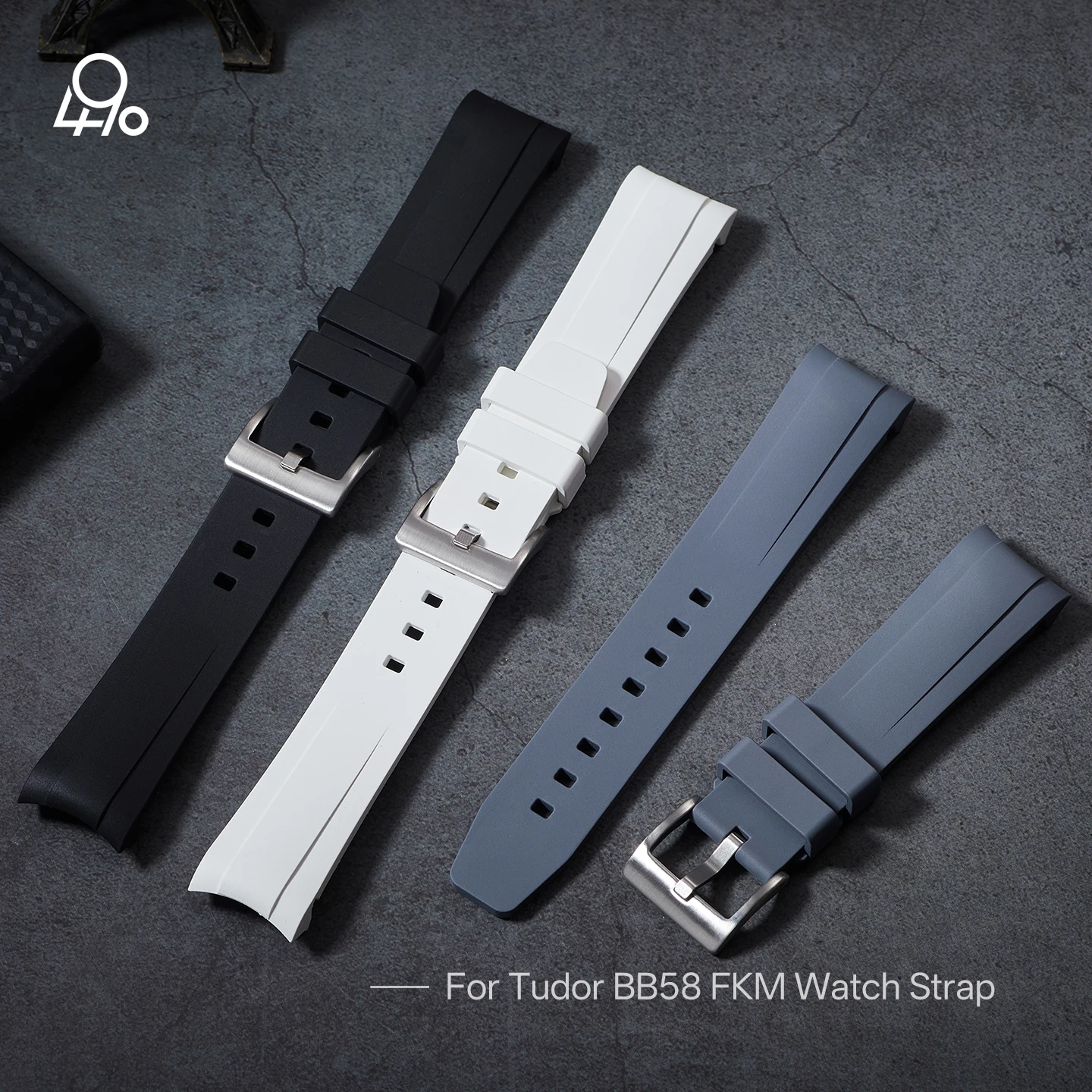 Luxury Fashion Sport 20MM FKM Rubber Watch Strap Band for Tudor Black Bay 58 BB58 bands M79680/79730/70300 Wristband
