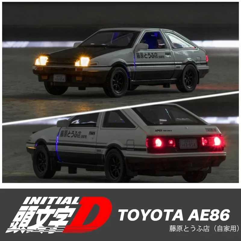 1:32โตโยต้าโมเดลรถ AE86หล่อขึ้นรูปโลหะผสมสำหรับเด็กผู้ชายของเล่นรถยนต์ดึงถอยหลัง gratis ongkir โมเดลรถยนต์สำหรับเด็ก