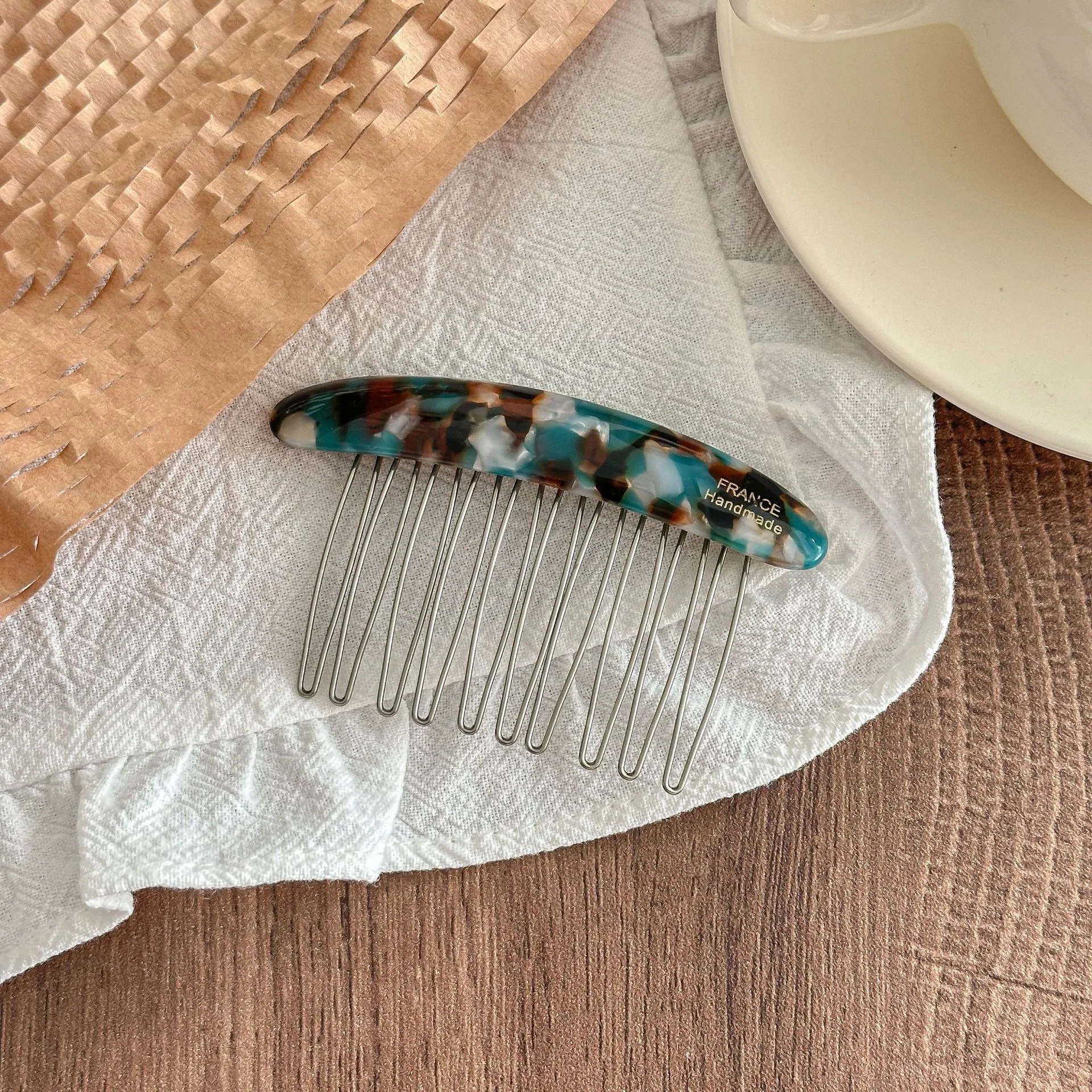 1 Stück koreanischer minimalistischer Haarkamm für die Stirnfransen, luxuriöser und modischer Stil, elegante Retro-Haarspange, seitliche Haarspange – Detail 6