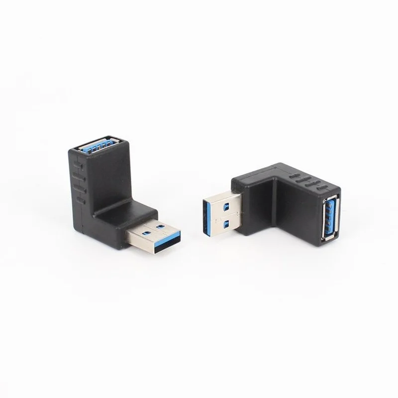 Usb 3.0 adaptador para a esquerda/para cima/para baixo/ângulo direito 90 graus cabo de extensão macho para fêmea cabo de adaptador cabos usb