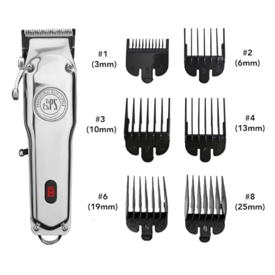 ماكينة قص الشعر اللاسلكية للرجال - ماكينة حلاقة كهربائية احترافية مع مجموعة أدوات العناية المكونة من 13 قطعة - شفرات من الفولاذ المقاوم للصدأ باللون الأسود