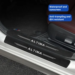 For Nissan Altima 2017 2018 2019 2020 2021 Carbon Fiber Car Door Threshold Sill Protector Trunk Rear Stickers Car Accessories