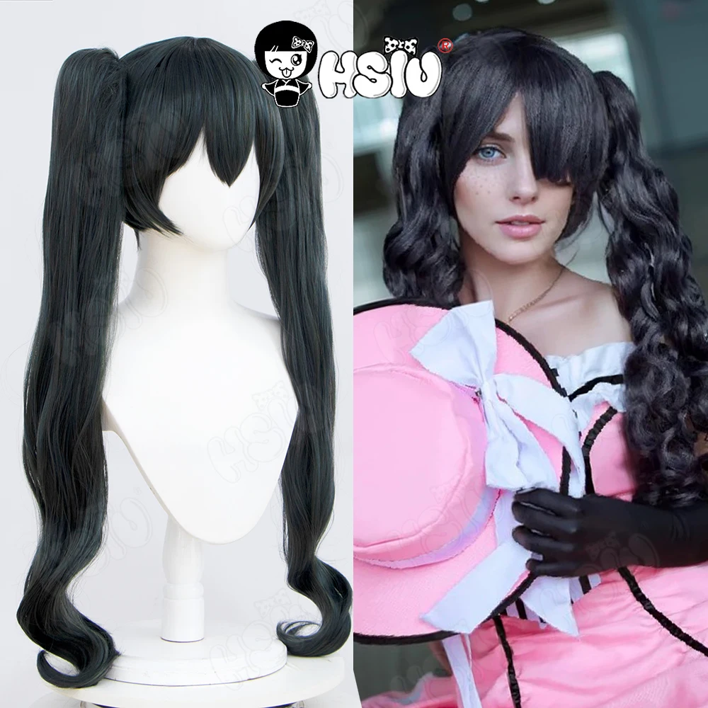 Kuroshitsuji Ciel Phantomhive Cosplay Wig HSIU dark black blue Long Hair Synthetic Wig+Wig cap Anime Black Butler cosplay Wig