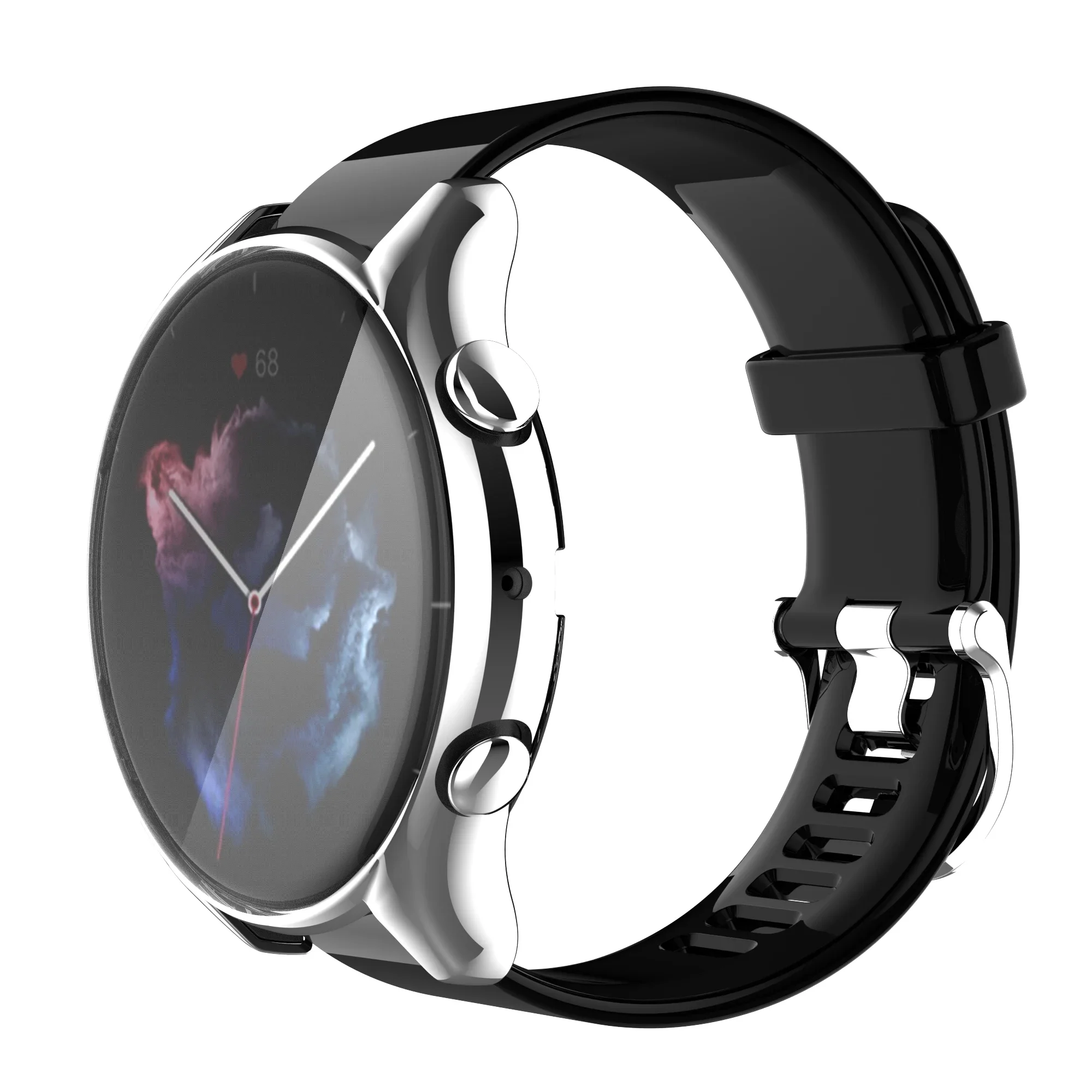 Estojo protetor para Amazfit GTR 2, 2e, 3/4 protetor de tela, Soft TPU Shell para Huami, GTR 3 Pro Smart Watch