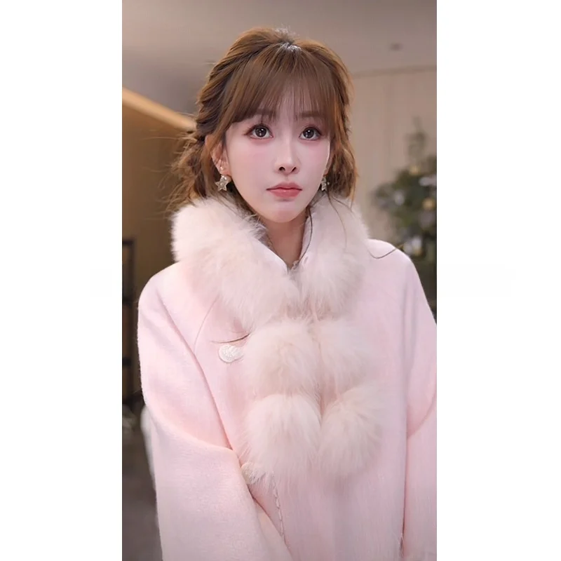

Warm Fur Scarf Ball Aosphere Versatile Ne Warmer G2843 Winter Faion Ladies' Hanfu Accories Cozy Sle