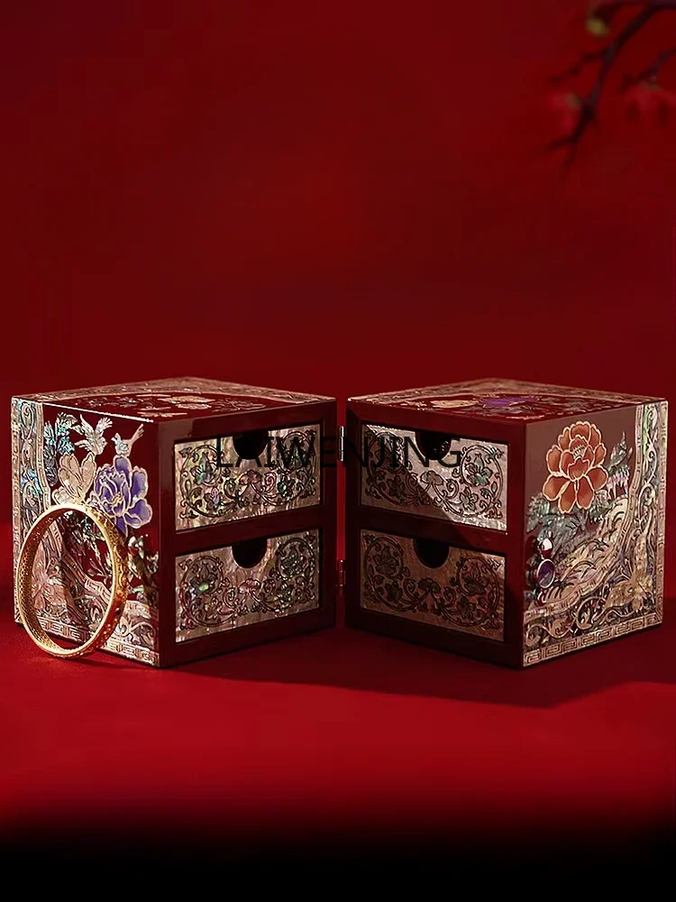 

SGF jewelry box Fritillary lacquer double door storage wedding gift box