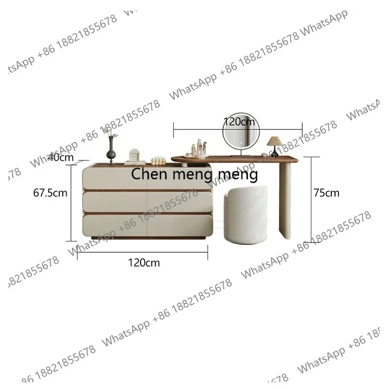 

E136 Makeup Desk Dressing Table Trendy Nordic Glamour Simple Style Design Vanity Table Space Saving Penteadeira Bedroom Furnitu