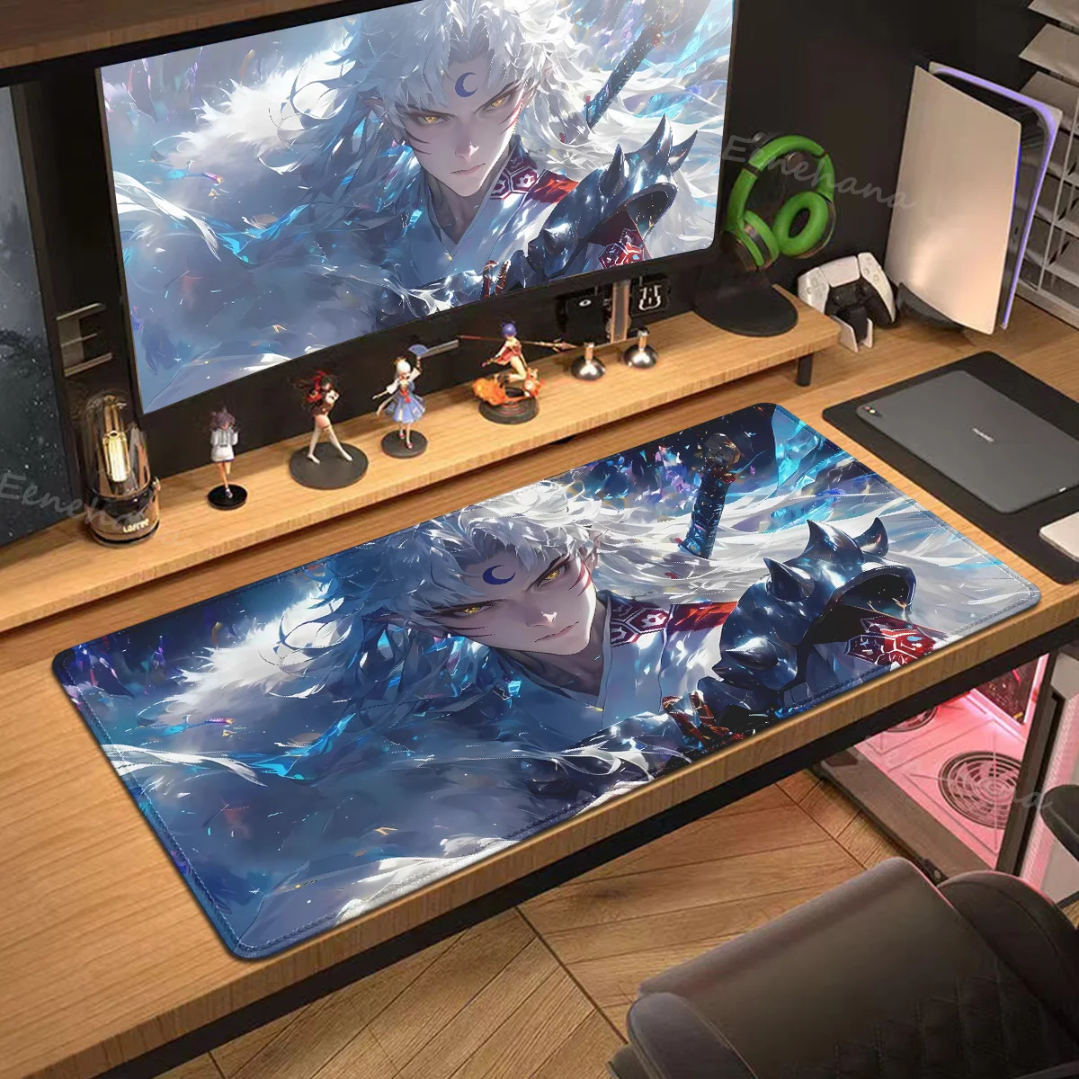 Mouse Gamer Inuyasha Sesshoumaru Pc Gaming Accessories Deskmat Mause Mausepad Rubber Mousepad Mats Keyboard Cabinet Laptops Pads