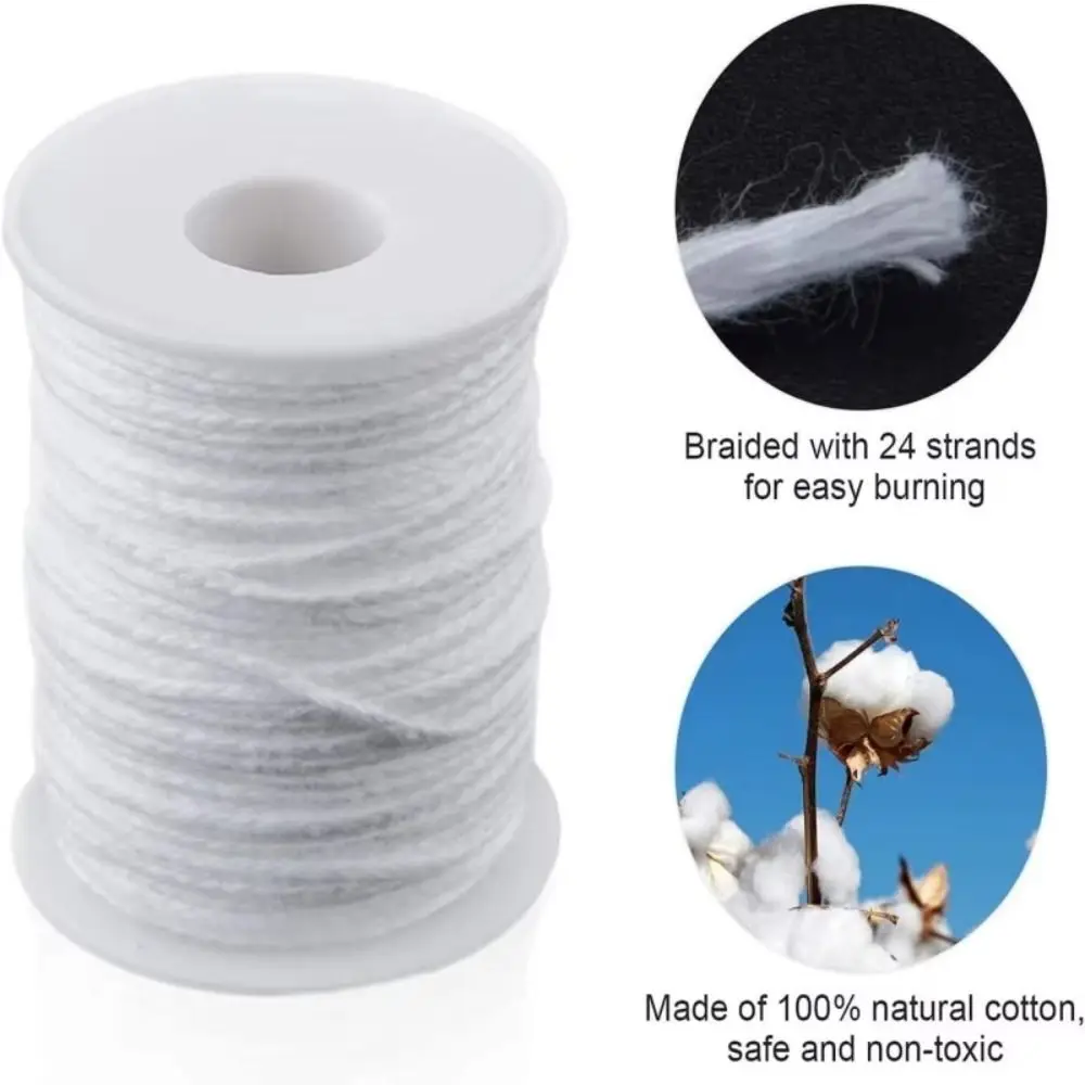 

New 61 Meter/Roll Candle Core White Smokeless Cotton Core Candle Handmade Household