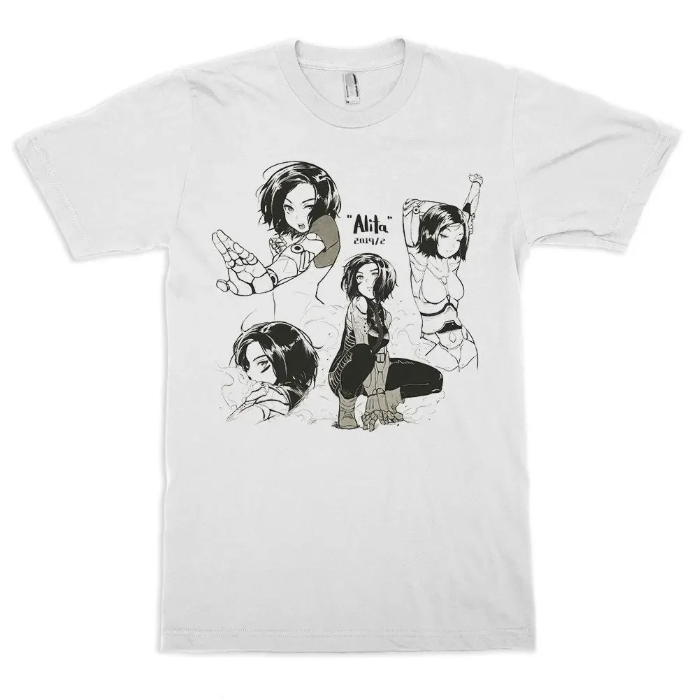 Alita Battle Angel T-shirt Gunnm Manga Shirt Men's and