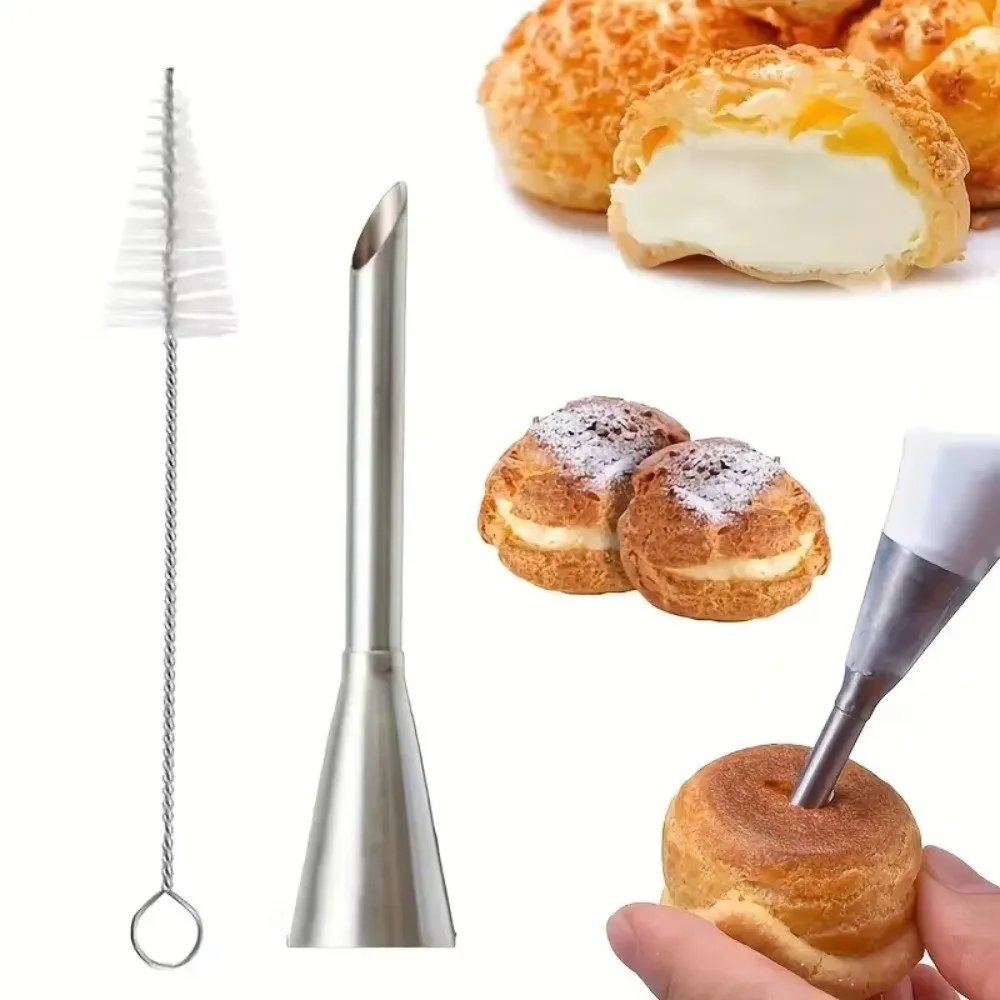 

New Stainless Steel Puff Pastry Nozzle Cake Decorating Baking Tool Cake Decorating Tips Cream Icing Nozzle Cookie Cream