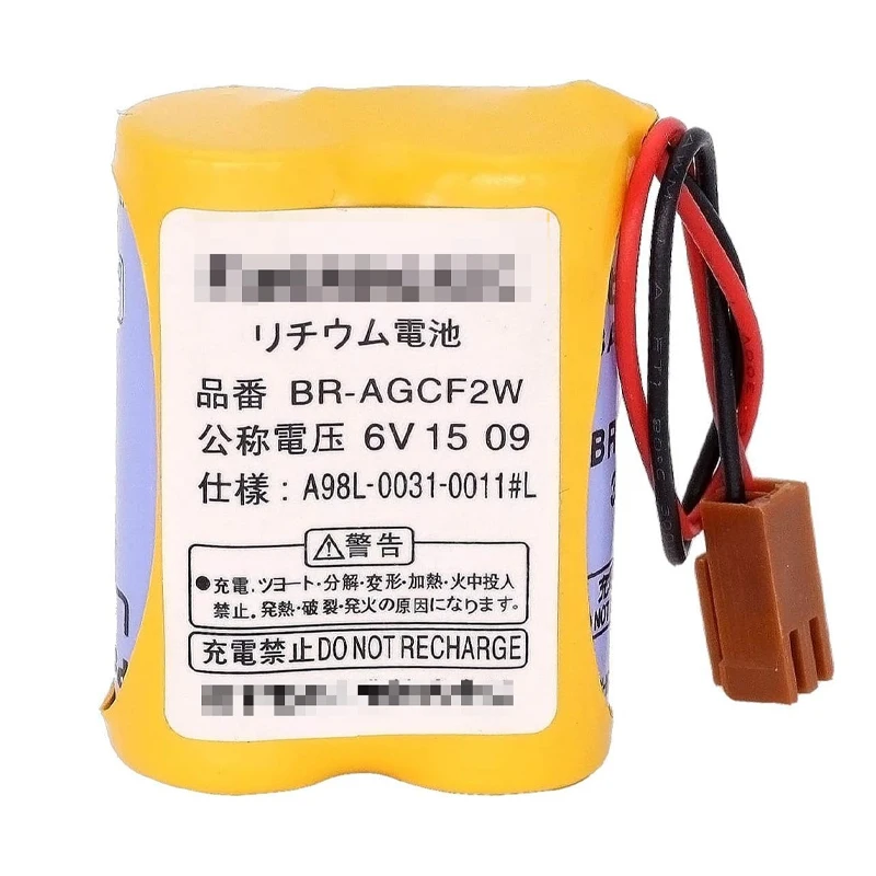 100% NEW BR-AGCF2W Lithium Metal Battery 6V A98L-0031-0011 for FANUC CNC Memory Backup Industrial Batteries 2200mAh PLC Battery