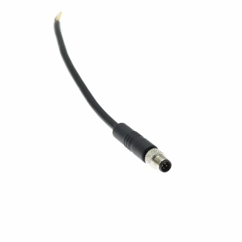 M5 Waterproof Circular Connector M5-4P Male Injection Molded Wire Aviation Plug Signal Transmission Connector M5