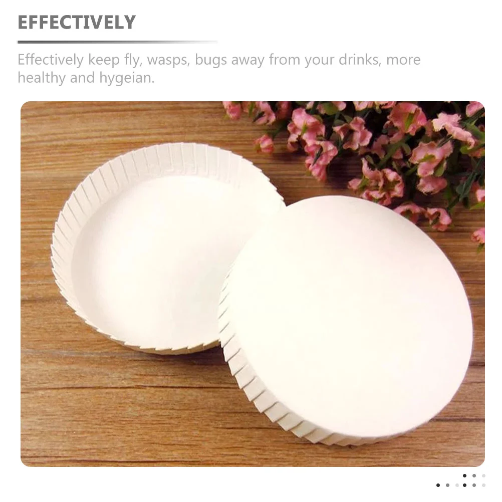 150 Pcs Restaurant Cup Lids Paper Caps Coffee Bug-proof Drink Cover Dustproof Disposable