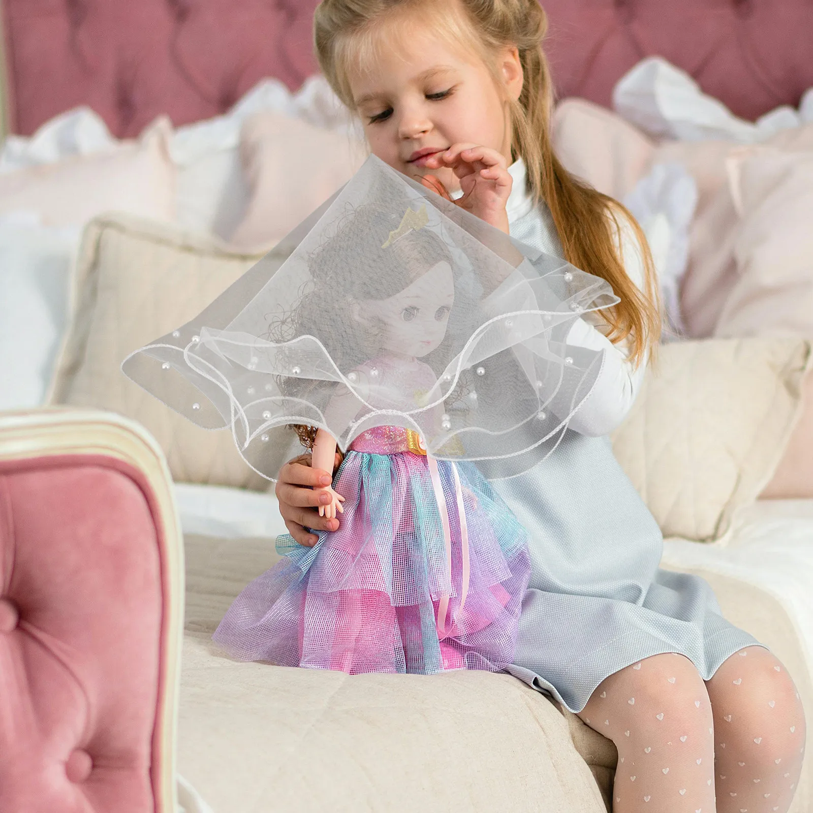 

Short Faux Pearl Bride Veil Elegant Tulle Wedding Veil Bridal Hair Accessory Wedding Costume Decoration Bride Hair Accessory