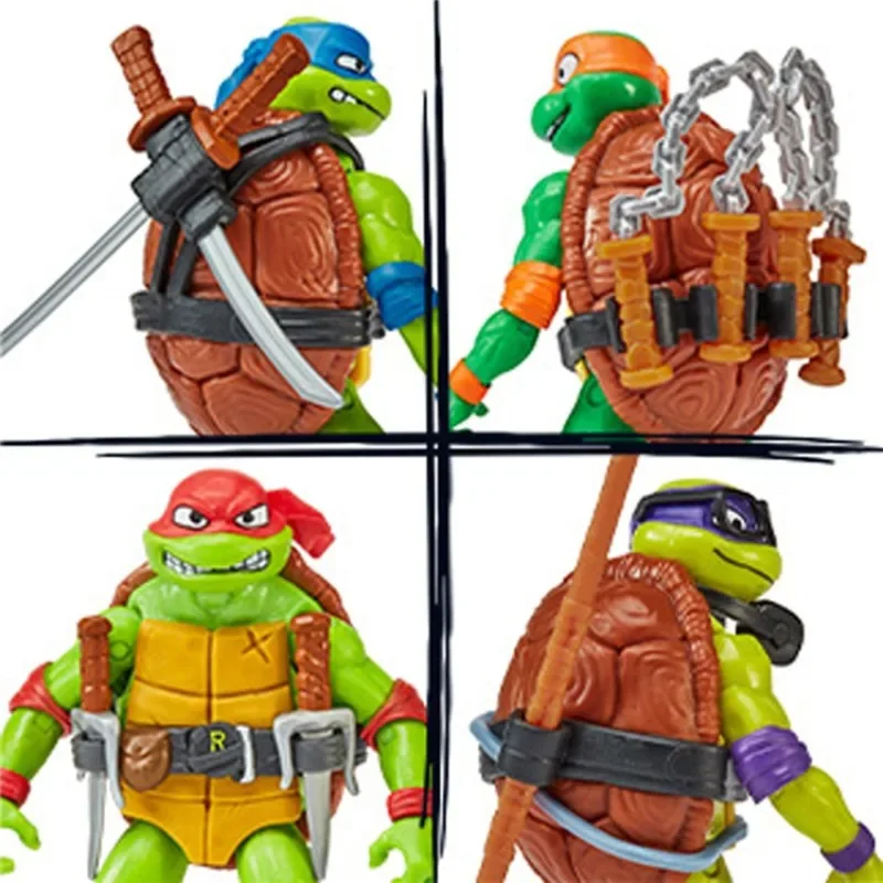 Playmates Toys Original Teenage Mutant Ninja Turtles: Mutant Mayhem 4.5-inch Action Figures Toy Gift Collection Hobby