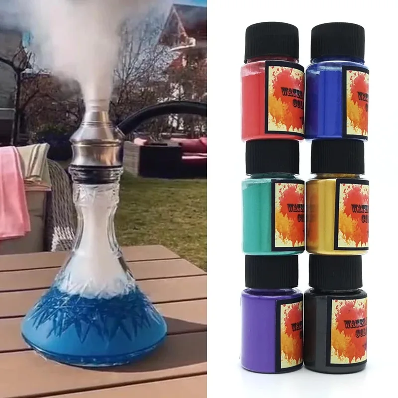 

LOMINT Shiny Water Colorant For Hookah Shisha Premiun Quantity Multicolor 6 Bottles Per Dozen A649