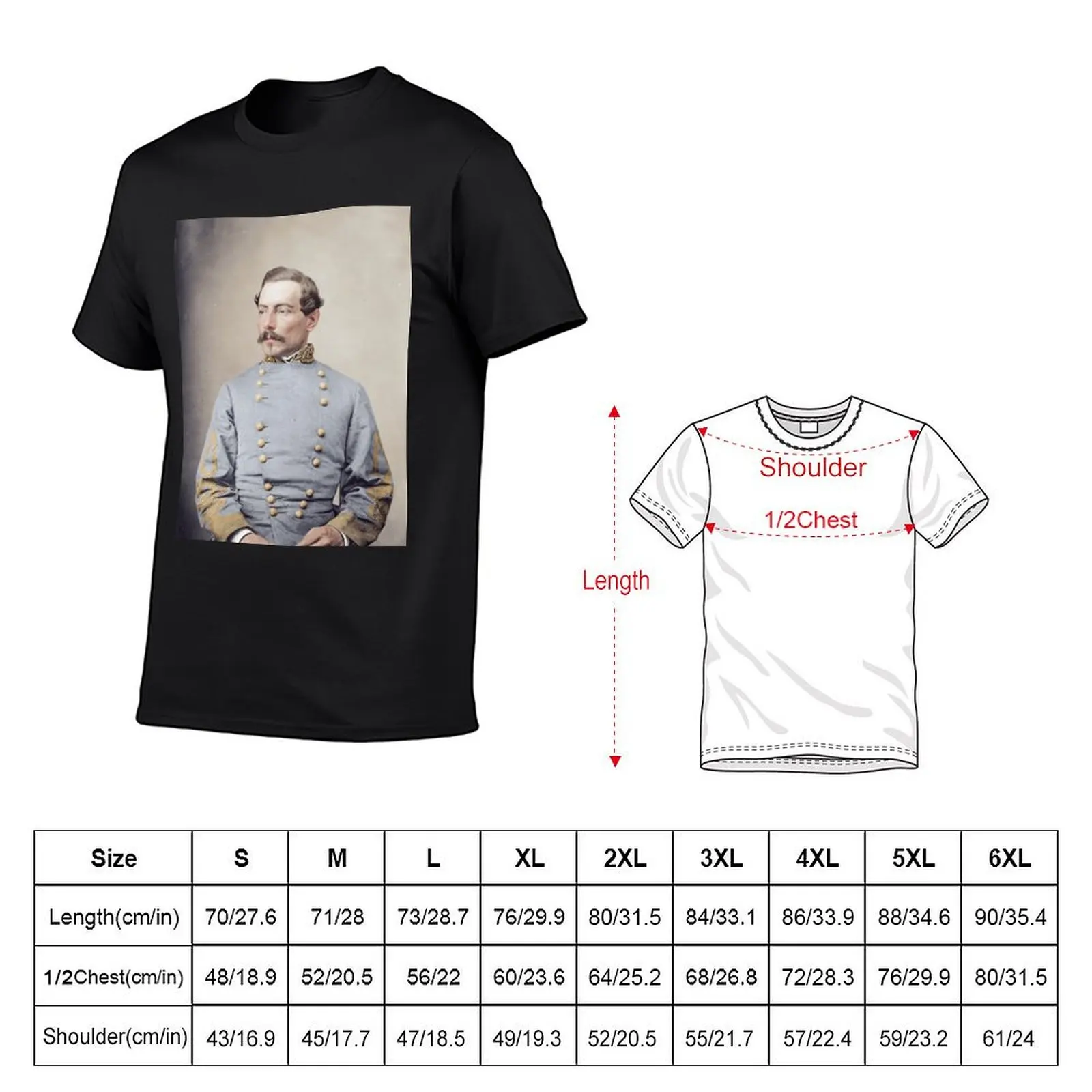 Confederate General PGT Beauregard T-Shirt rapper graphic tees heavyweights funnys slim fit t shirts for men