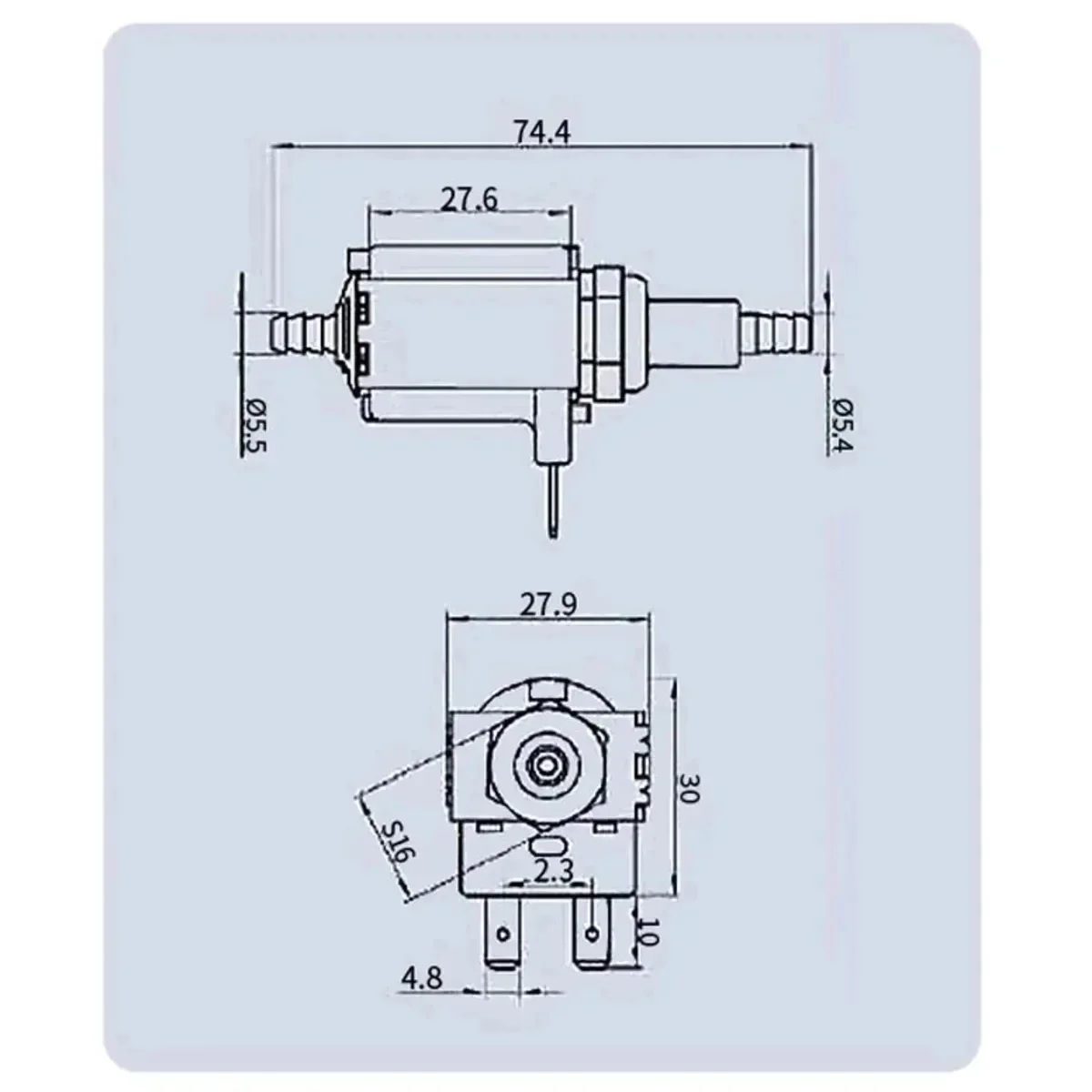 JYPS-2/4 Электромагнитный плунжерный насос переменного тока 220 В-240 В 7 Вт Система всасывания воды для парового утюга/швабры/пароварки для одежды/кофемашины