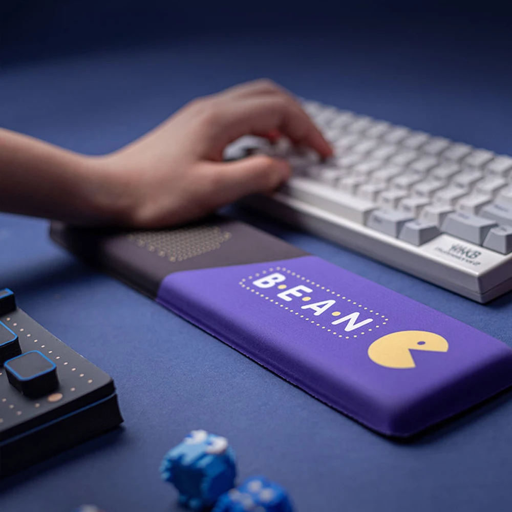 Keyboard Wrist Rest Pad Mousepad Memory Foam Hand Support Anti-Slip Rubber Silicon Anime Purple Color Mechanical Keyboard Game