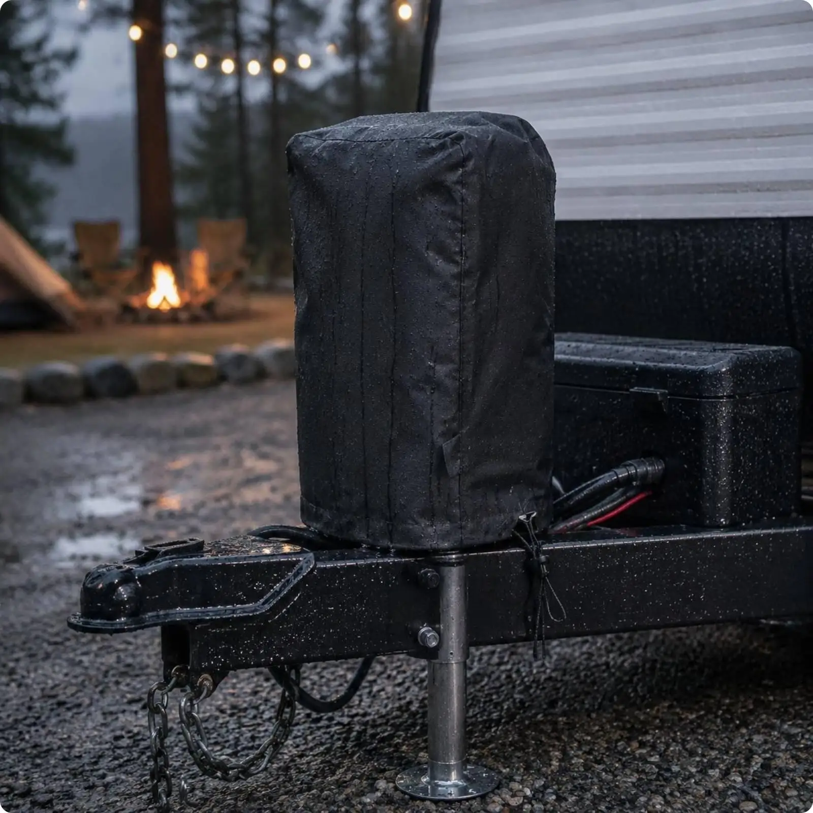 Adjustable Drawstring Vehicle Engine Cover Lightweight Jack Shield Outdoor Dustproof RV Protector for Camper Travel