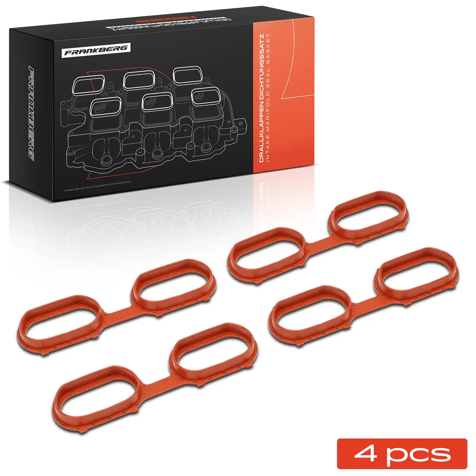 Frankberg Jeu de 4 joints de collecteur d'admission pour BMW Série 5 E34, Série 7 E34, Land Rover Range Rover III 1992–2005, 11611433328 MS97187