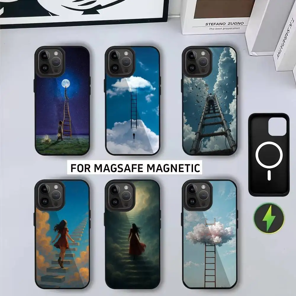 

L-Ladder to H-Heaven-ES Phone Case For iPhone17,16,15,14,13,12,11 Plus,Pro Max Magnetic For Magsafe Wireless Charging
