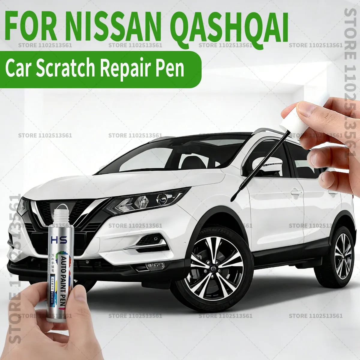 

Ручка-корректор для ремонта царапин на автомобиле, аксессуары для восстановления лакокрасочного покрытия для Nissan Qashqai 2006-2025: белый QAK, серебристый QX1, черный K23, серый G41, серебристый KBY