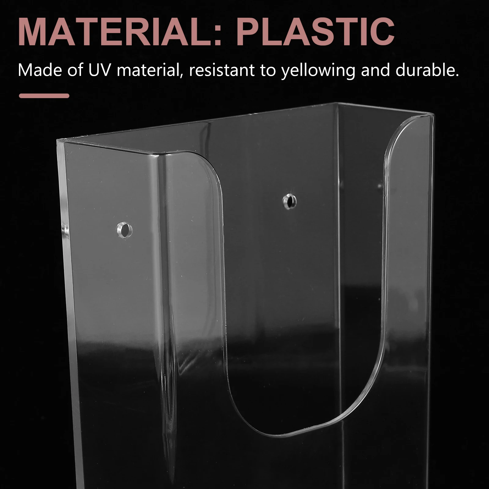 

1 pc Wall-Mounted Transparent Plastic Bookshelf Storage Rack Office File Organizer Document Holder Display Stand