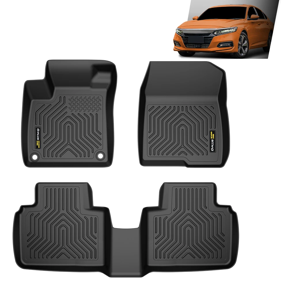 Front & Rear Floor Mats Fit For 18- 22 Honda Accord Sedan All Weather TPE Liners