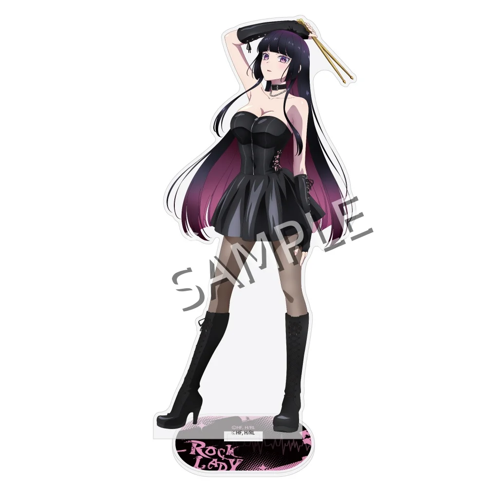 Rock wa Lady no Tashinami deshite 15cm High Transparent Acrylic Stand Figure Anime Merchandise Desktop Display keychain