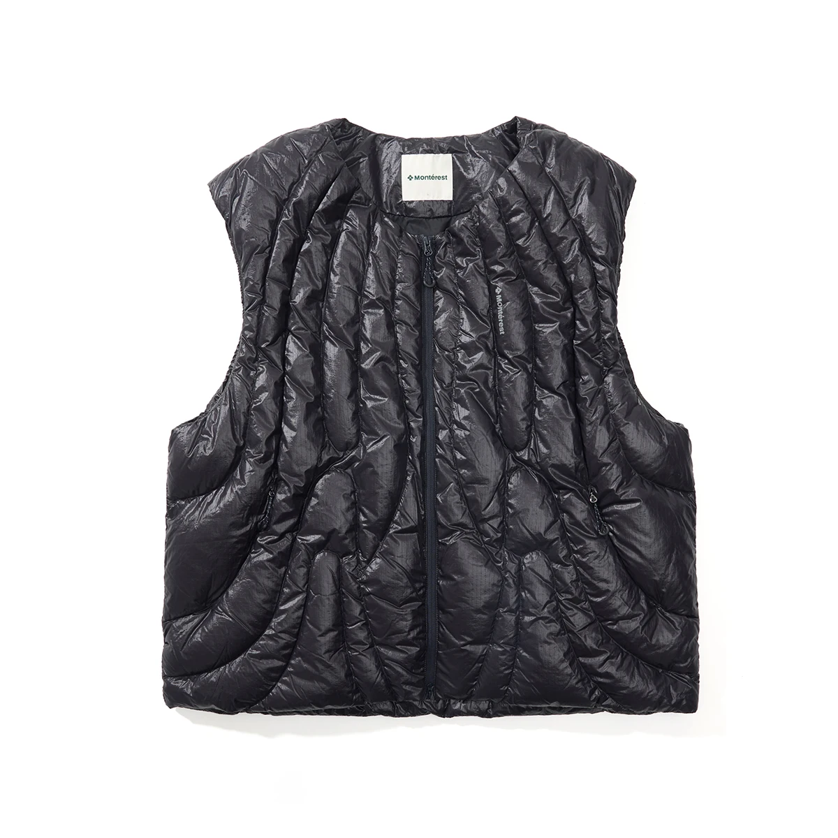 

NOTHOMME Monterest C6 Down Vest Water-Resistant Irregular Quilting 90% White Duck Down Lightweight Outdoor Thermal Wear