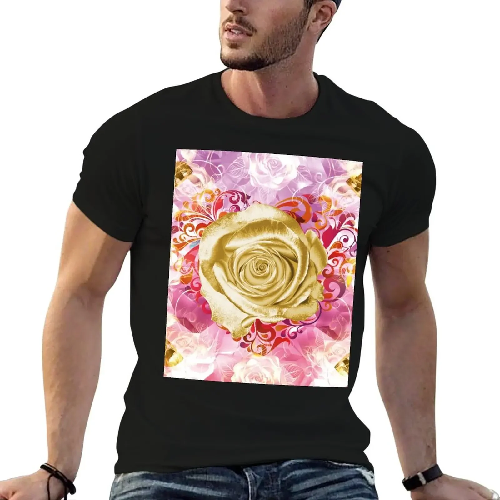 Mary Magdalene Celestial Rose T-Shirt designer shirts customs design your own Short sleeve tee vintage mens t shirts pack