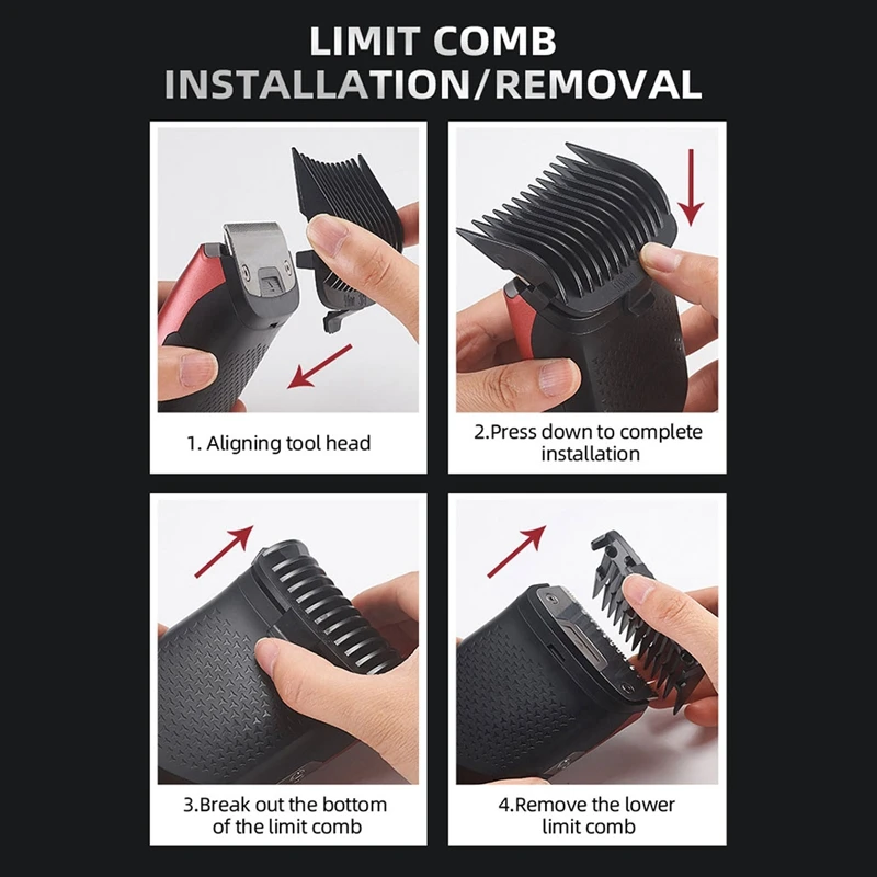 Electric Haircut USB Charging Smart Screen Display Waterproof Design Electric Shaver For Wet/Dry Use