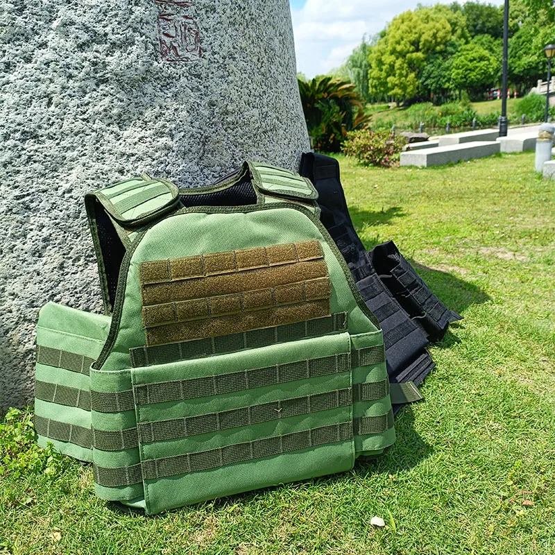 1 colete de liberação rápida de camuflagem tática de alta qualidade - com sistema MOLLE - com almofada EVA - colete protetor US plus size - sem