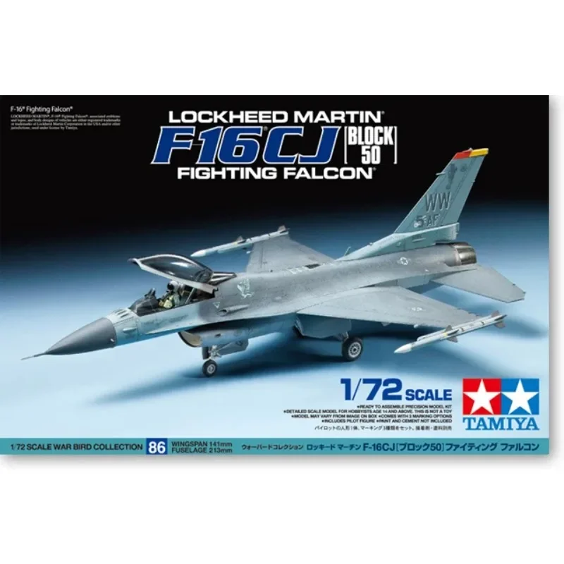 Tamiya 60786 U.S. Lockheed Martin F16CJ Block 50 Fighting Falcon Assembly Model Building Kits for Model Kits Hobby DIY