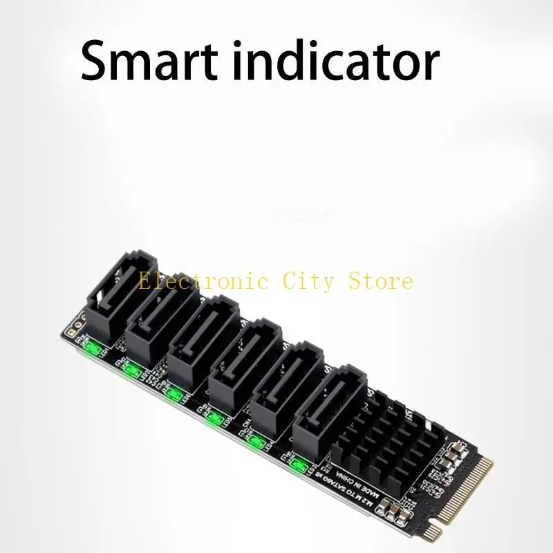 Đối với thẻ chuyển đổi thẻ bộ điều hợp M.2 sang SATA3.0 với 6 cổng SATA3.0 ASM1166 Chip HU8D
