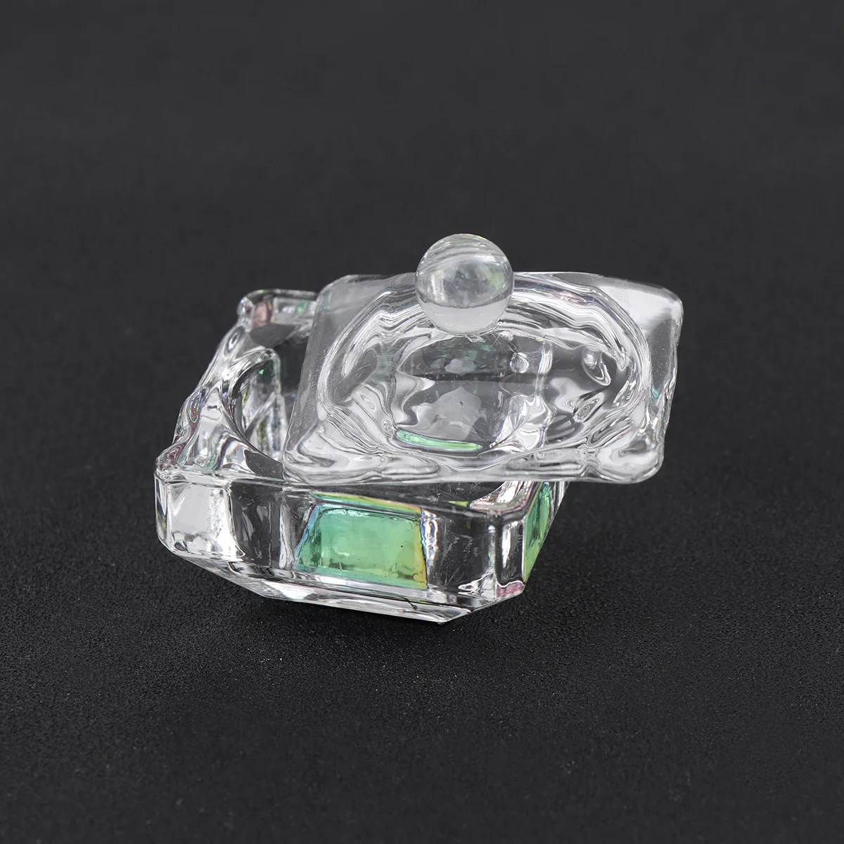 Taza de cristal para uñas, Mini contenedor pequeño de cristal octagonal para salón de uñas, mezcla de líquidos en polvo acrílico, 2 uds.