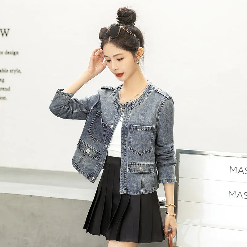 2024 Women's Autumn New Denim Jacket Short Fashion All-Match Casual Jacket