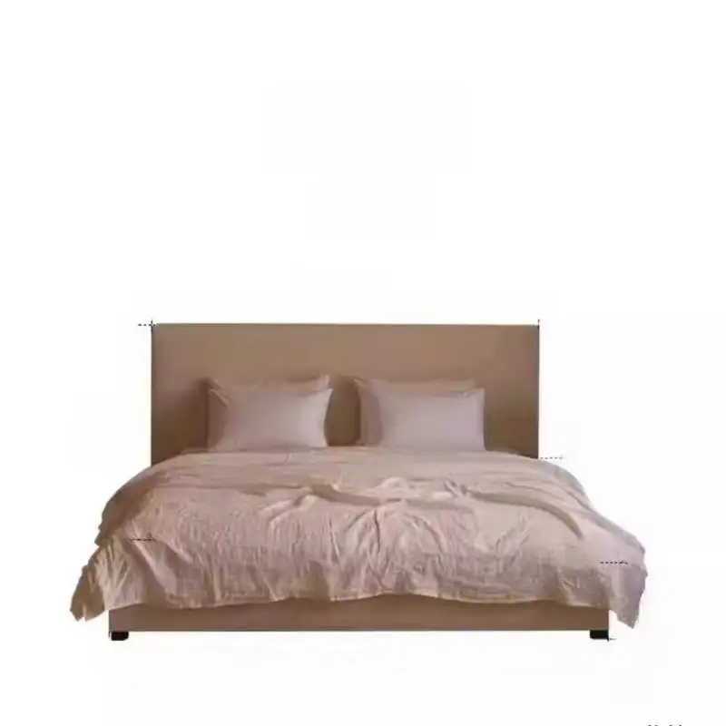 Minimalist Brown Double Bed Australia Design Modern Pliable Double Bed Frame Wooden Camping Cama Matrimonial Furniture For Home