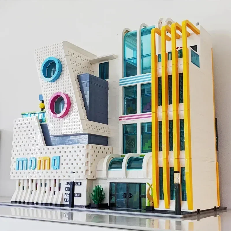

MOC-40933Museum of Modern Art Landscape Street View Assembly Stitching Building Block Model7859Parts Children's BirthdayToyGift