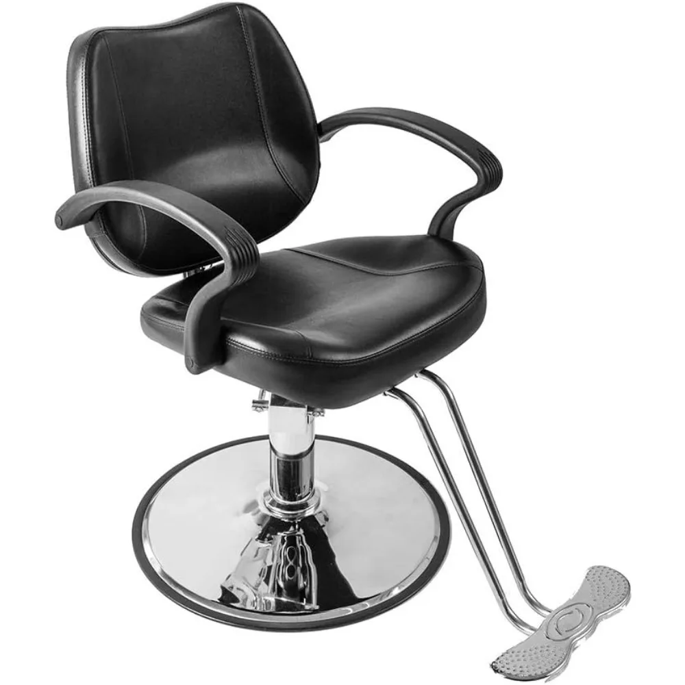 

Beauty Salon Barber Chair with 6'' Adjustable Seat Height & 360 Degree Rolling, Supports up to 330 lbs Heavy Duty Hydraul